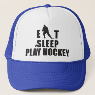 Essen Sie Schlaf-Spiel-Hockey Truckerkappe