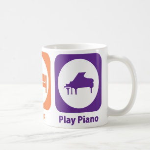 Essen Sie Schlaf-Spiel-Klavier Kaffeetasse