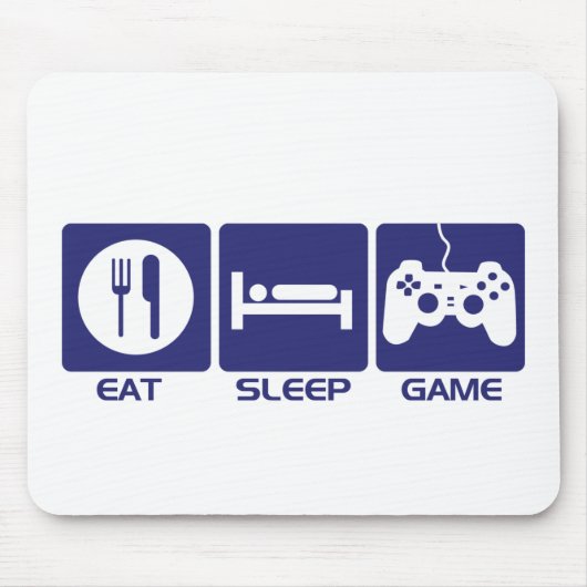Essen Sie Schlaf-Spiel Mousepad (Vorne)