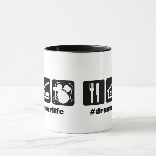 Essen Sie Schlaf-Spiel-Trommel-Ikonen Tasse (Zentrum)
