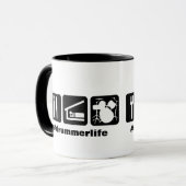 Essen Sie Schlaf-Spiel-Trommel-Ikonen Tasse (Vorderseite Links)