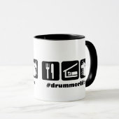 Essen Sie Schlaf-Spiel-Trommel-Ikonen Tasse (VorderseiteRechts)
