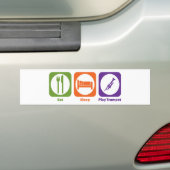 Essen Sie Schlaf-Spiel-Trompete Autoaufkleber (Auf Auto)
