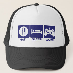 Essen Sie Schlaf-Spiel Truckerkappe