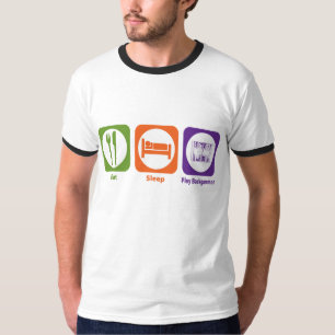 Essen Sie Schlaf-SpielBackgammon T-Shirt