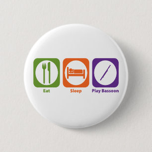 Essen Sie Schlaf-SpielBassoon Button