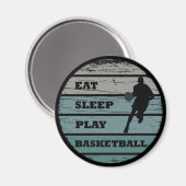 Essen Sie Schlaf spielen Basketball-Retrospieler Magnet (Vorderseite/Rückseite)