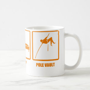 Essen Sie Schlaf-Stabhochsprung Kaffeetasse
