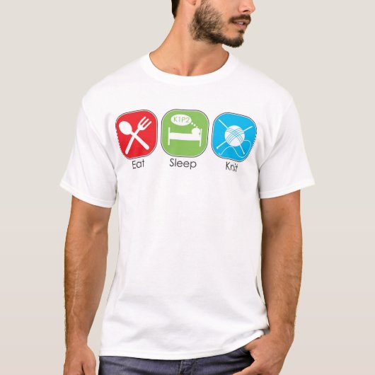 Essen Sie Schlaf-Strick T-Shirt (Vorderseite)