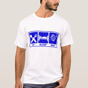 ESSEN SIE SCHLAF-STRICK-ZEICHEN T-Shirt