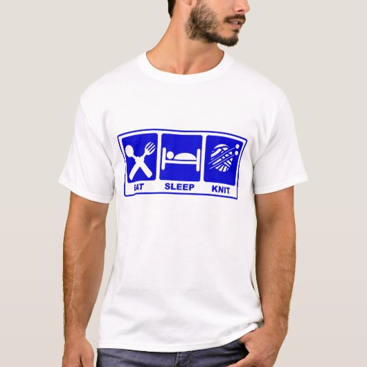 ESSEN SIE SCHLAF-STRICK-ZEICHEN T-Shirt (Vorderseite)