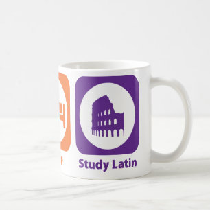 Essen Sie Schlaf-Studien-Latein Kaffeetasse