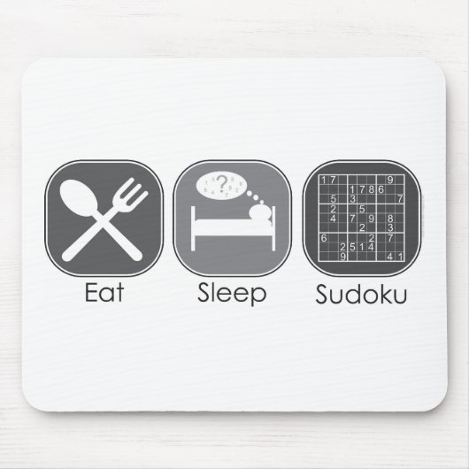 Essen Sie Schlaf Sudoku Kopie Mousepad (Vorne)