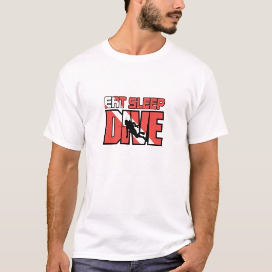 Essen Sie Schlaf-Tauchen T-Shirt (Vorderseite)