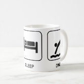 Essen Sie Schlaf-Tauchen-Tasse Kaffeetasse (VorderseiteRechts)
