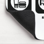 Essen Sie. Schlaf. Tennis. Mousepad (Ecke)