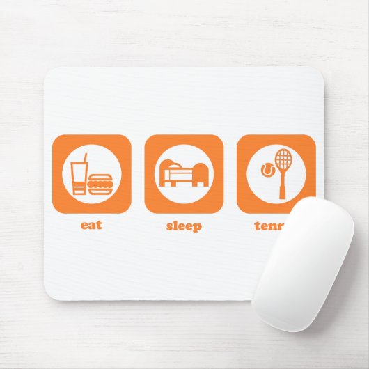Essen Sie. Schlaf. Tennis. Mousepad (Mit Mouse)