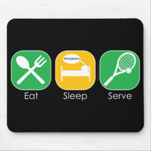Essen Sie Schlaf-Tennis Mousepad