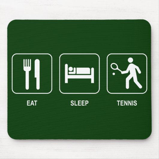 Essen Sie Schlaf-Tennis Mousepad (Vorne)