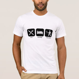 Essen Sie Schlaf-Tennis T-Shirt