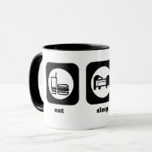 Essen Sie. Schlaf. Tennis. Tasse (Vorderseite Links)