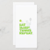Essen Sie Schlaf Tennis wiederholen Sport Geschenk Dankeskarte (Vorne/Hinten)