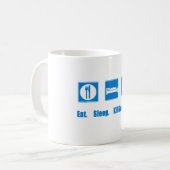 Essen Sie. Schlaf. Tötungszombies Kaffeetasse (Vorderseite Links)