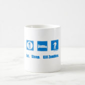 Essen Sie. Schlaf. Tötungszombies Kaffeetasse (Mittel)