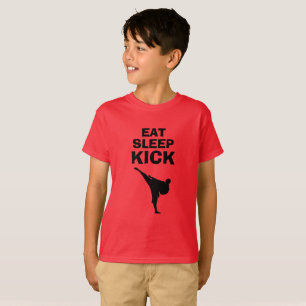 Essen Sie Schlaf-Trittkarate-Kampfkunstt-shirt fü T-Shirt