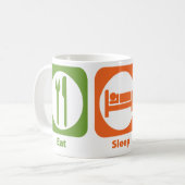 Essen Sie Schlaf tun Actuarials Kaffeetasse (Vorderseite Links)