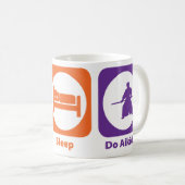 Essen Sie Schlaf tun Aikido Kaffeetasse (VorderseiteRechts)