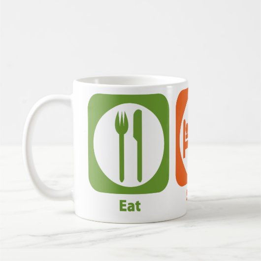 Essen Sie Schlaf tun Aikido Kaffeetasse (Links)