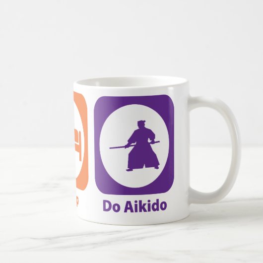 Essen Sie Schlaf tun Aikido Kaffeetasse (Rechts)