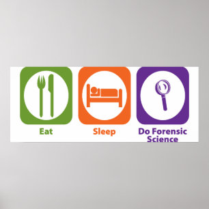 Essen Sie Schlaf tun Forensik Poster