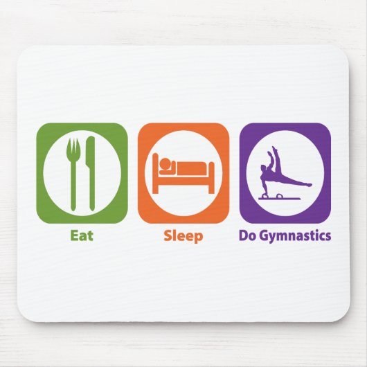 Essen Sie Schlaf tun Gymnastik Mousepad (Vorne)