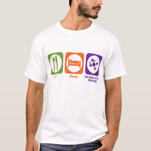 Essen Sie Schlaf tun Molekularbiologie T-Shirt