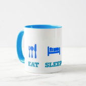 Essen Sie Schlaf tweeten Tasse (Vorderseite Links)
