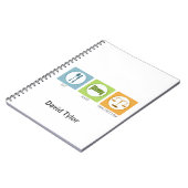 Essen Sie Schlaf, üben Sie Recht Notizblock (Linke Seite)