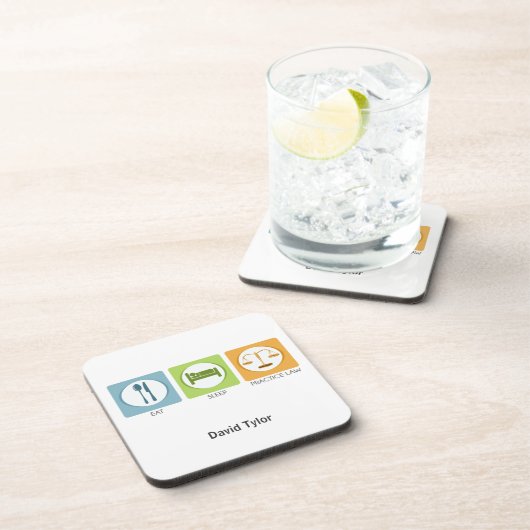 Essen Sie Schlaf, üben Sie Recht Untersetzer (Rechte Seite)