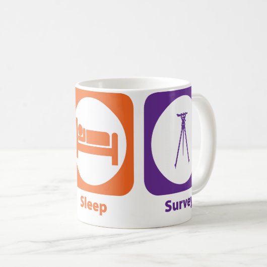 Essen Sie Schlaf-Übersicht Kaffeetasse (VorderseiteRechts)