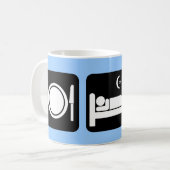 Essen Sie Schlaf unterrichten Kaffeetasse (Vorderseite Links)