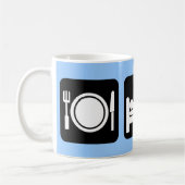 Essen Sie Schlaf unterrichten Kaffeetasse (Links)