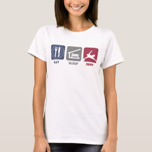 Essen Sie Schlaf verweigern - Fußball-Tormann T-Shirt