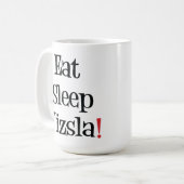 Essen Sie Schlaf Vizsla Tasse (Vorderseite Links)
