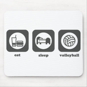 Essen Sie. Schlaf. Volleyball. Mousepad
