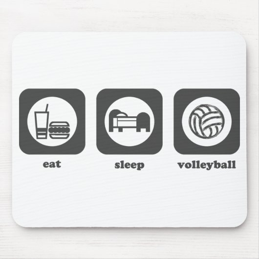Essen Sie. Schlaf. Volleyball. Mousepad (Vorne)