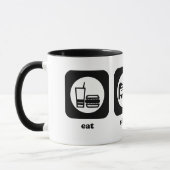 Essen Sie. Schlaf. Volleyball. Tasse (Links)