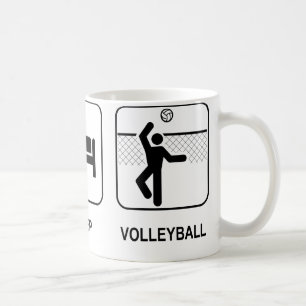Essen Sie Schlaf-Volleyball-Tasse Kaffeetasse
