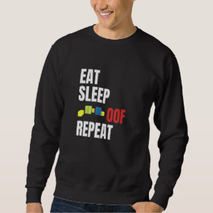 Essen Sie Schlaf von wiederholten Meme Gamers Idee Sweatshirt
