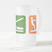 Essen Sie Schlaf-Wasserski Mattglas Bierglas (VorderseiteRechts)